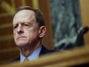 Sen. Pat Toomey, R-Pa., listens to Treasury Secretary Janet Yellen testify before a Senate Banking, Housing, and Urban Affairs Committee hearing, Tuesday, May 10, 2022, on Capitol Hill in Washington.