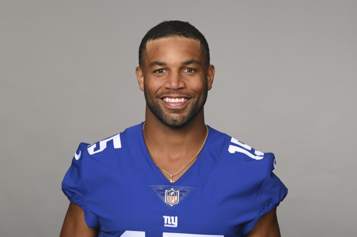 This is a 2020 photo of Golden Tate III of the New York Giants NFL football team. This image reflects the New York Giants active roster as of Saturday, Aug. 1, 2020 when this image was taken.