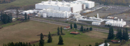 The Camas Planning Commission has approved preliminary plans for a nearly 943,000-square-foot industrial business park across Lake Road, north of WaferTech, seen here in 2006.