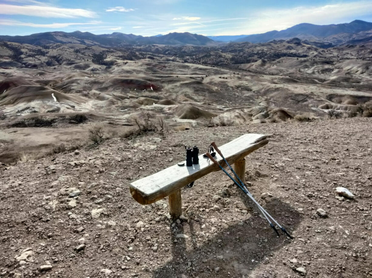 The stunning John Day Fossil Beds in Oregon are one of the many places the writer has peered through "Dad's binoculars" to gain some perspective on this big, beautiful, troubled world.