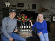 Joe and Beverly Leadingham's Stavalaura Vineyard and Winery in Ridgefield won three gold medals at the Seattle Wine Awards for their golubok and Zweigelt wines.