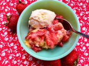 This cobbler didn't turn out as I planned, but with a scoop of ice cream, everything is better.