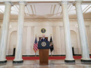 President Joe Biden speaks at the White House in Washington, Friday, June 24, 2022, after the Supreme Court overturned Roe v. Wade.