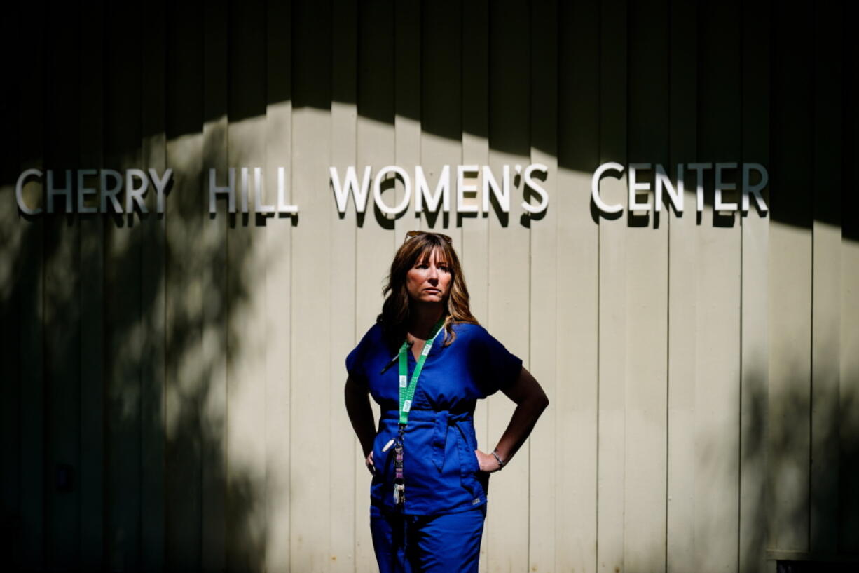 Amanda Kifferly, Vice President for Abortion Access at The Women's Centers poses for a photograph in Cherry Hill, N.J., Wednesday, June 15, 2022.