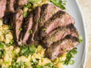 Spice-Crusted Steak With Mashed Chickpeas (Milk Street)