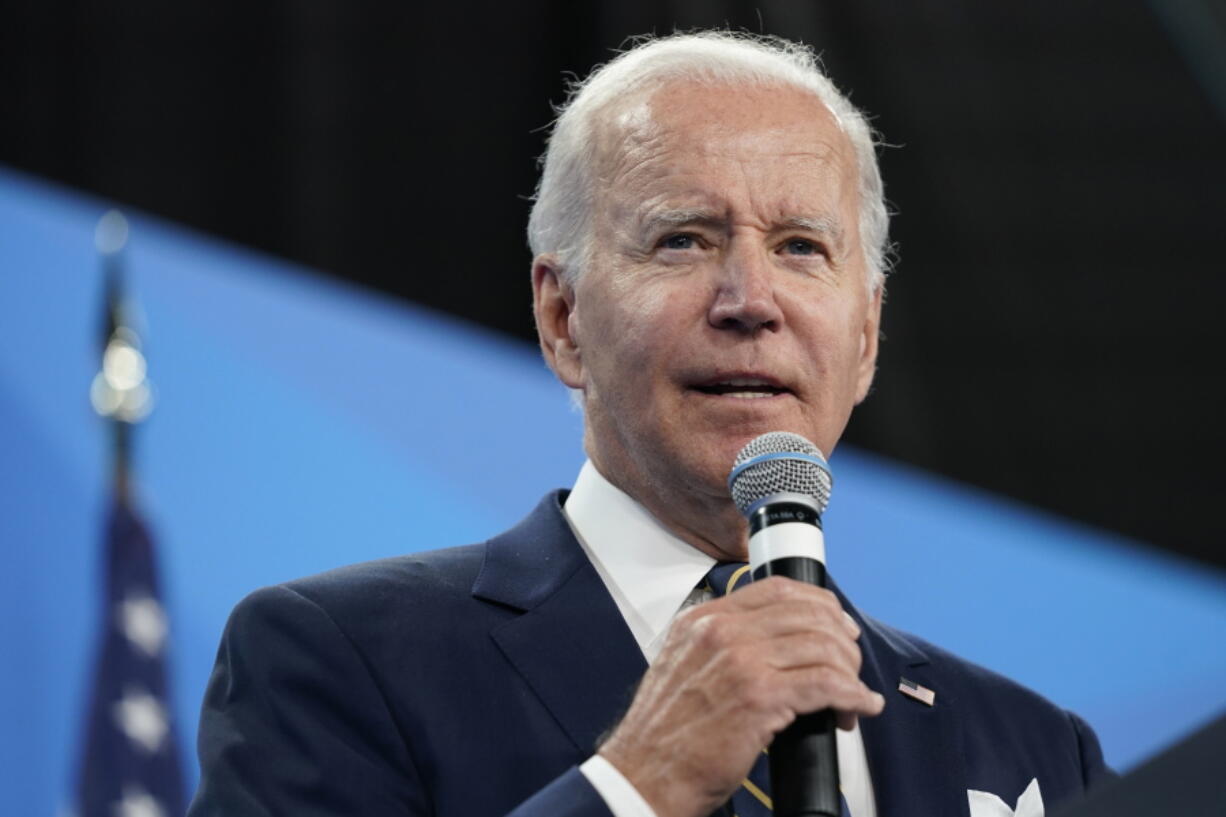 President Joe Biden speaks during a news conference on the final day of the NATO summit in Madrid, Thursday, June 30, 2022.