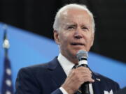 President Joe Biden speaks during a news conference on the final day of the NATO summit in Madrid, Thursday, June 30, 2022.