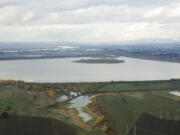 An aerial photo of Vancouver Lake (The Columbian files)