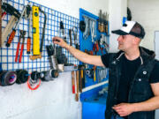 A properly organized garage will have space for commonly used tools.