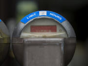 An expired parking meter is seen in downtown Vancouver  in 2017.