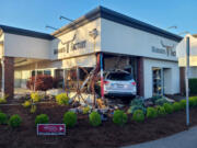 An SUV crashed shortly after 7 p.m. into the Margarita Factory in downtown Battle Ground. Firefighters used extrication tools to free one person, and the building was shored up to prevent collapse.