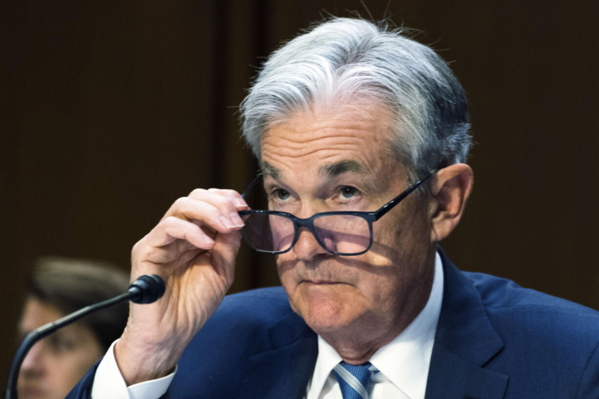 FILE - Federal Reserve Chairman Jerome Powell speaks to the Senate Banking, Housing and Urban Affairs Committee, as he presents the Monetary Policy Report to the committee on Capitol Hill, on June 22, 2022, in Washington. With inflation raging at a four-decade high and the job market strong, the Fed is under pressure to raise interest rates aggressively.