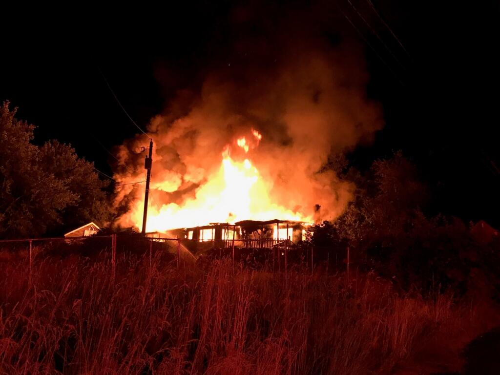 A vacant home on Northeast 72nd Avenue in Vancouver was destroyed by an early morning fire on Saturday.