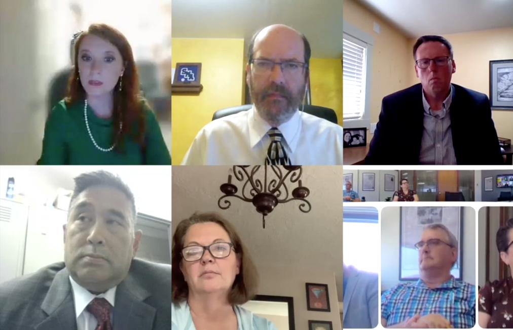 Candidates for Washington House 17th District, Position 1, met with The Columbian's Editorial Board on Monday. Candidates are Hannah Joy, top left, Kevin Waters, top right, Anthony Ho, bottom left and Terri Niles, bottom center.