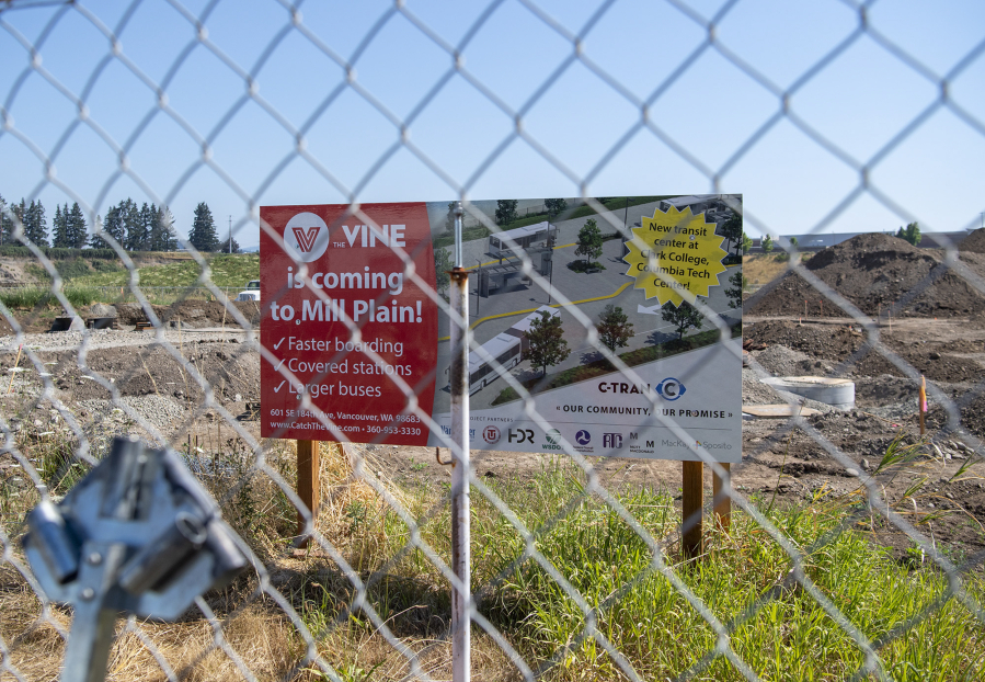 The Vine, C-Tran's rapid bus transit system, is coming to Mill Plain Boulevard in 2023. When operational, buses will arrive every 15 minutes.