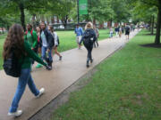 Students at Marshall University in Huntington, West Virginia.