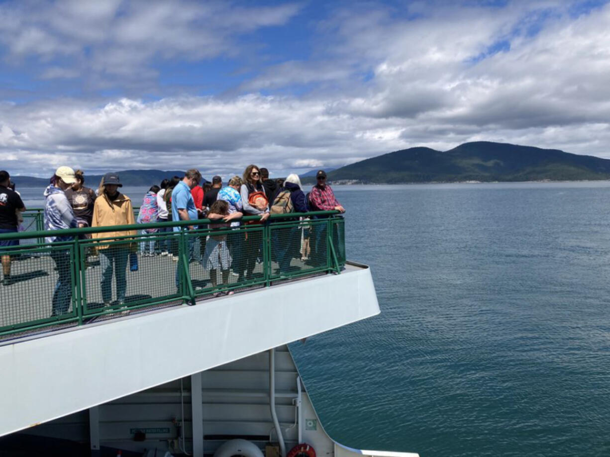 On board the Samish, part of the Washington State Ferries system, en route to San Juan Island.