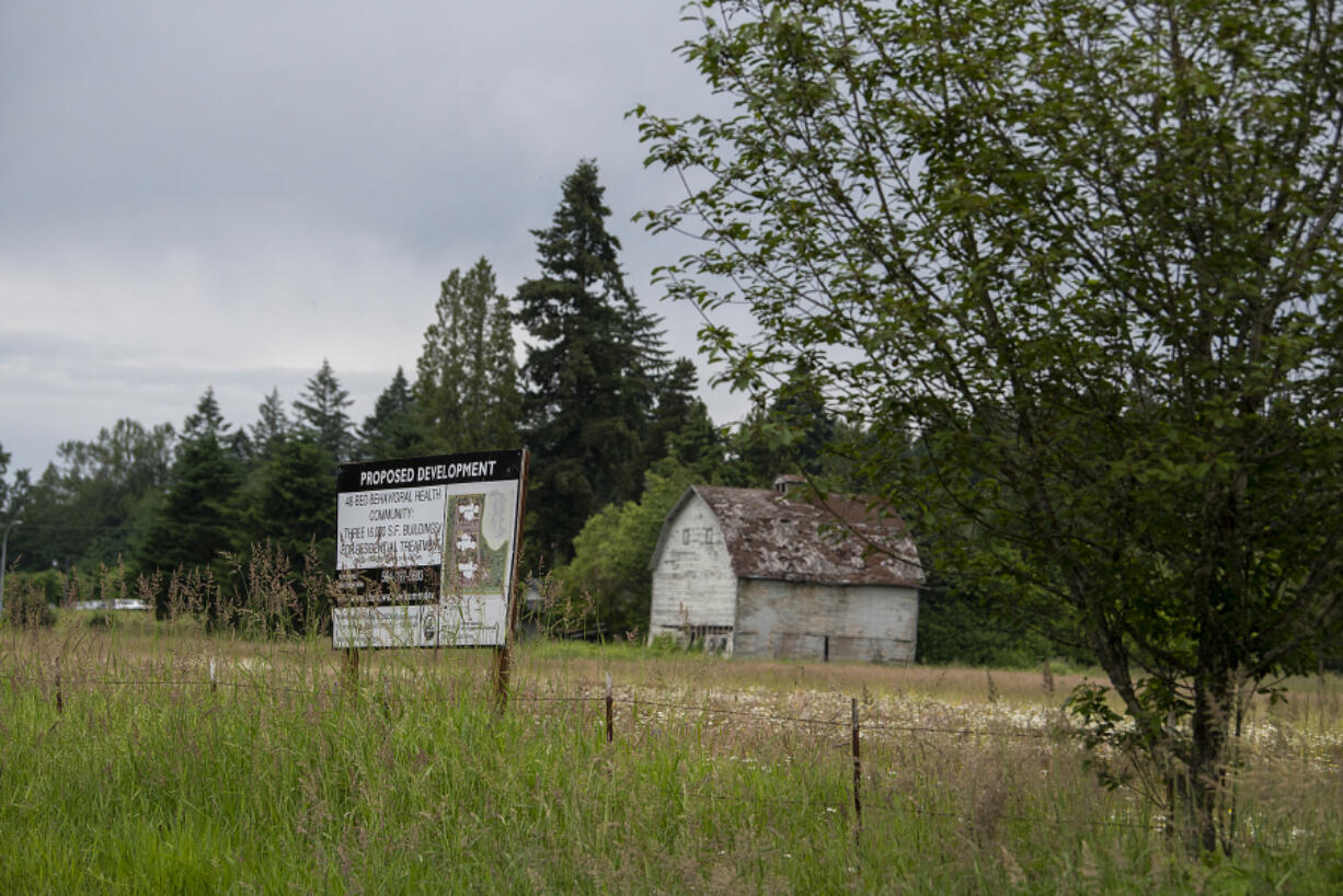 A project site for a proposed behavioral health community at 16015 N.E. 50th Avenue is currently undeveloped.