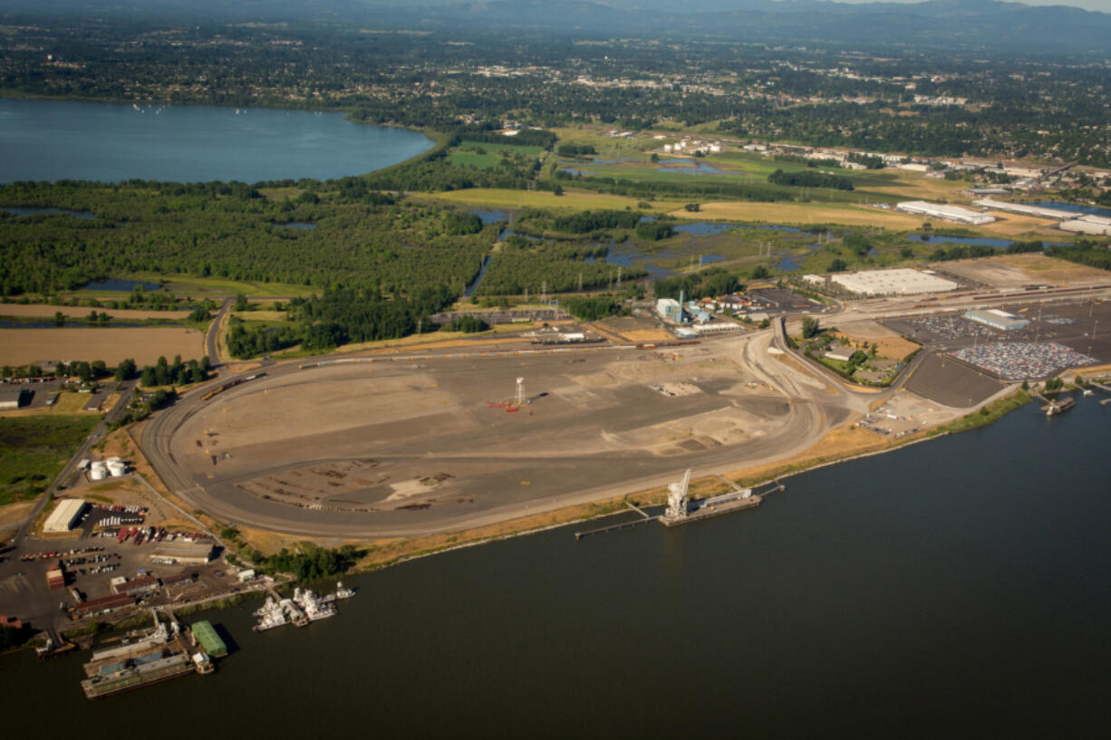 A slice of property just west of the Port of Vancouver's Terminal 5 is up for sale with an asking price of $20.3 million. A purchase won't affect Tidewater Barge Lines, which holds a long-term lease for the property.