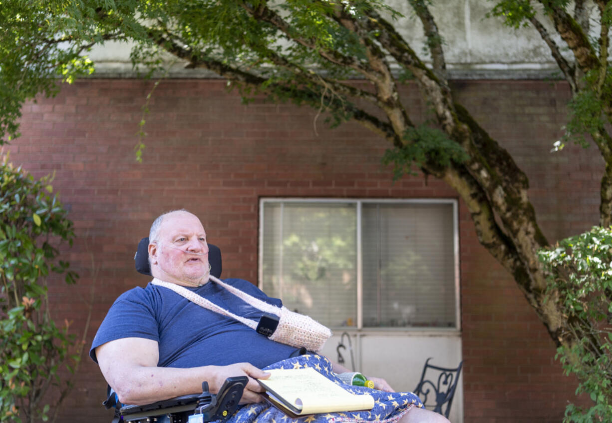 Resident Stephen Ingroum talks about his experiences in a skilled nursing rehabilitation facility during the COVID-19 pandemic at The Oaks at Timberline in Vancouver.