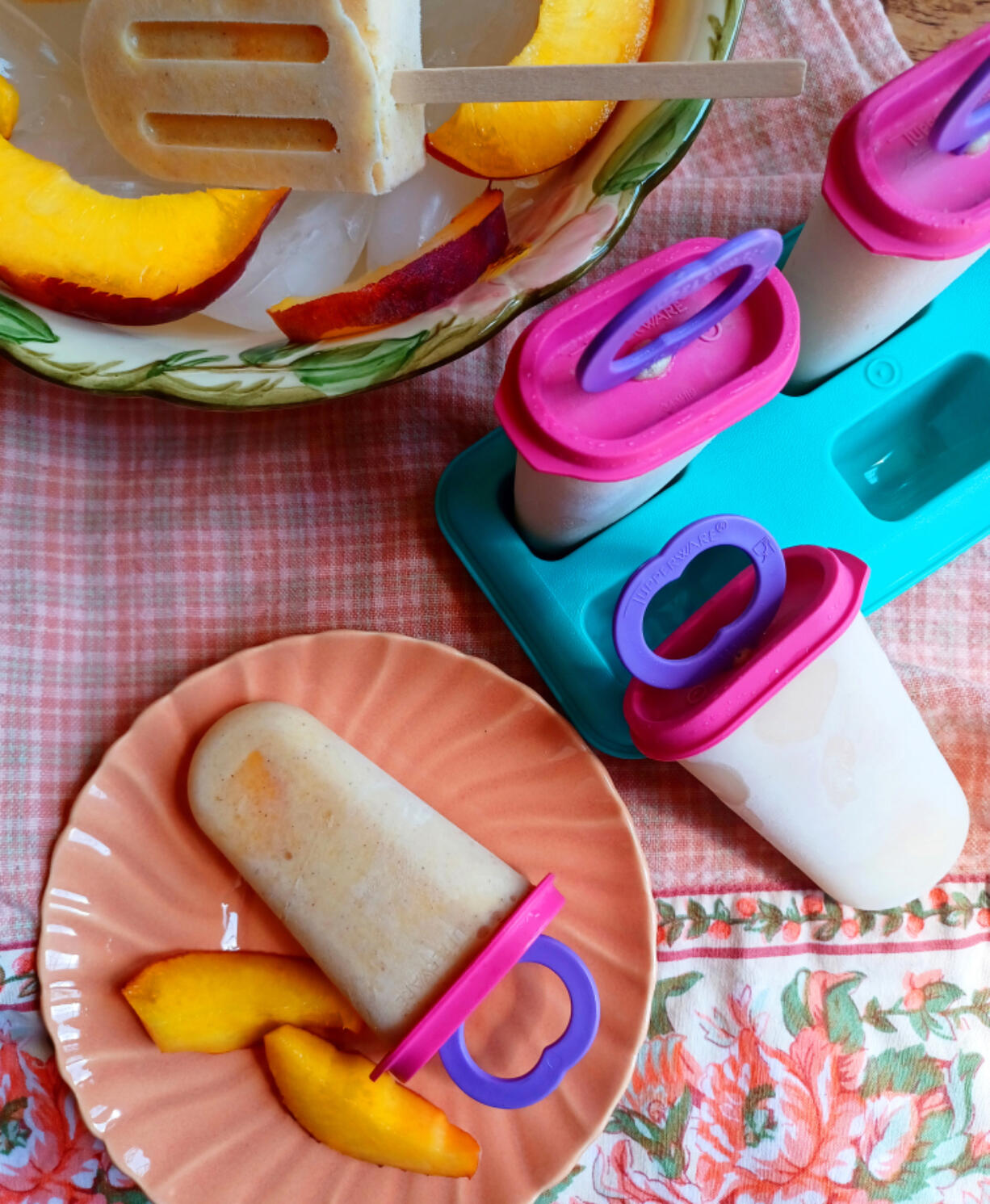 These peaches-and-cream frozen pops take advantage of fresh, peak-of-season peaches.