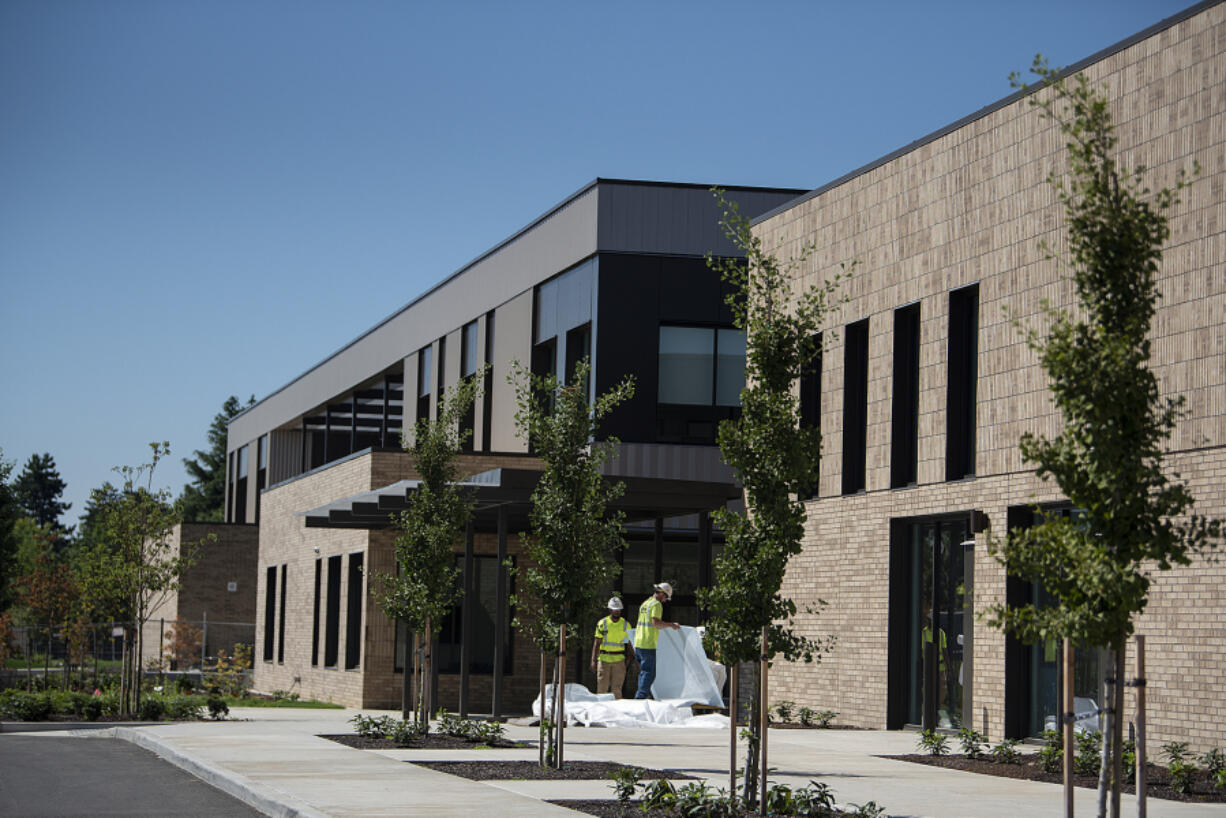 Construction is nearing completion and administrators have started to move in at Wy'east Middle School.