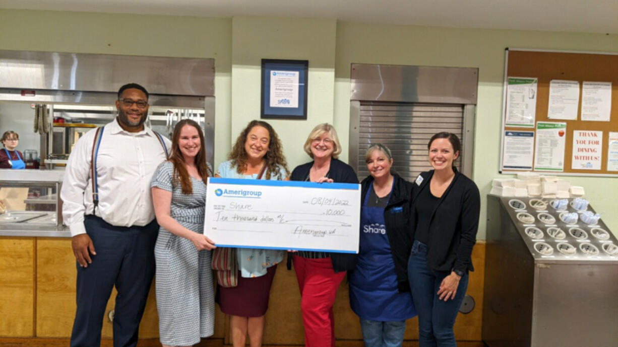 Amerigroup recently donated to help pay for much needed repairs for Share House's meal program.