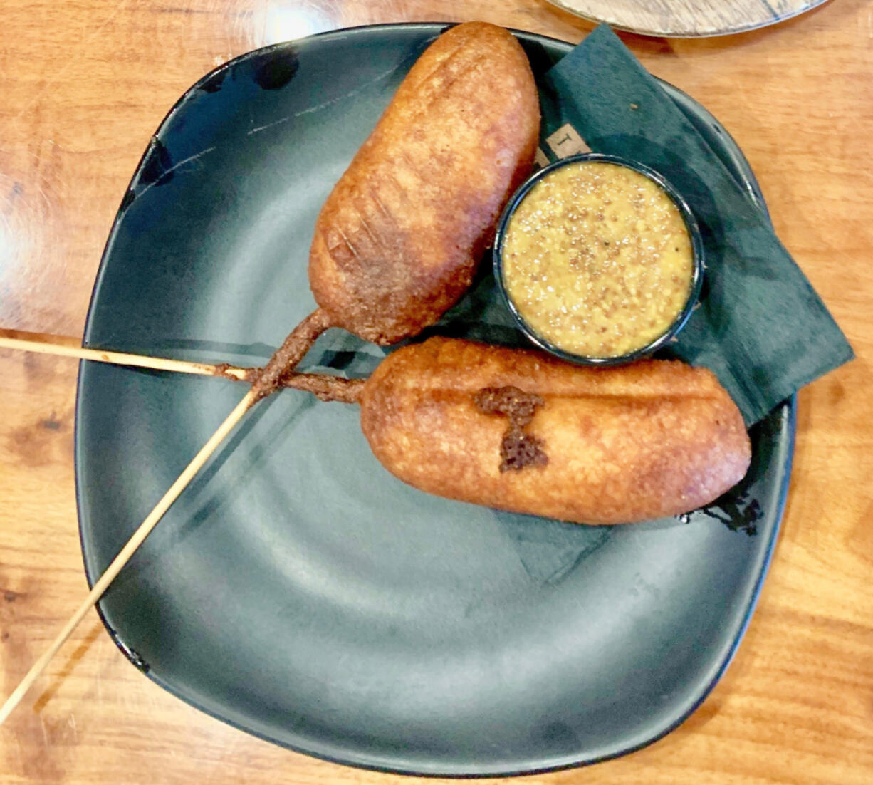 Corn dogs at the Smokin' Oak.