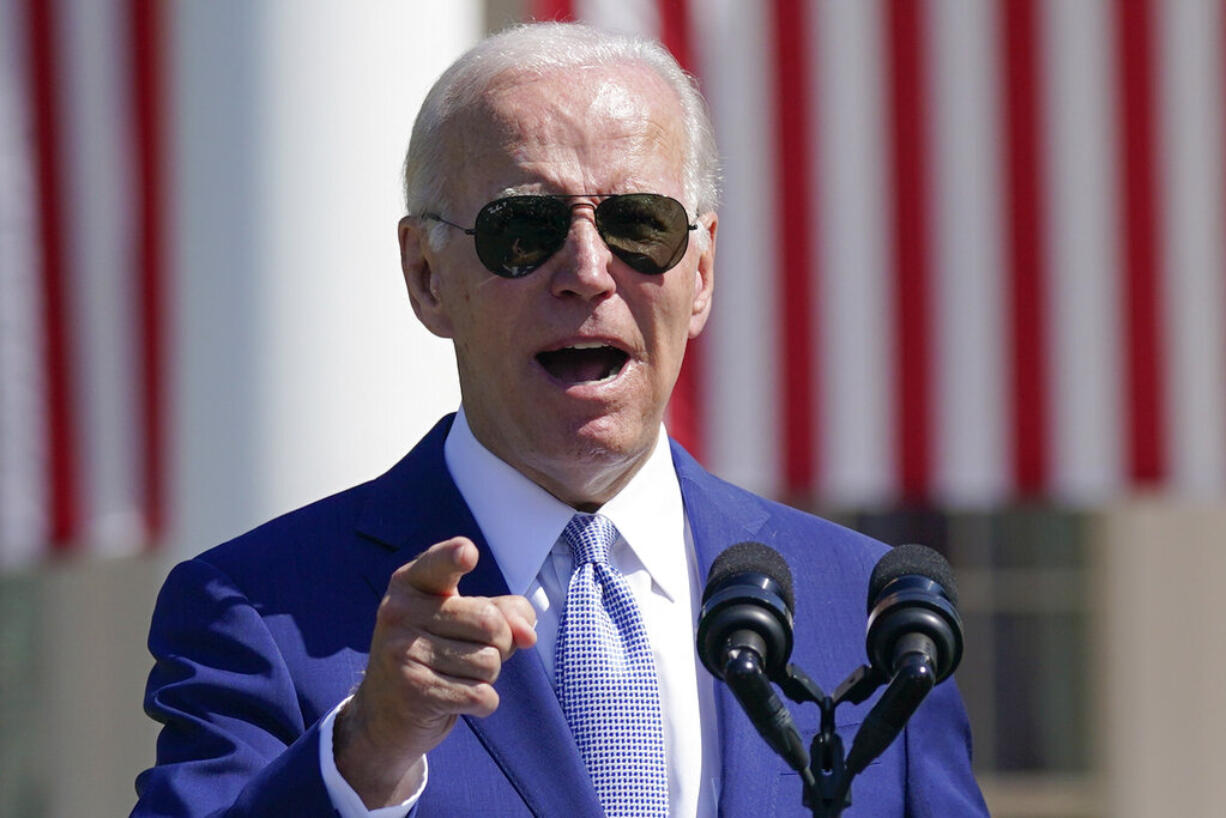 President Joe Biden speaks before signing the "CHIPS and Science Act of 2022" during a ceremony on the South Lawn of the White House, Tuesday, Aug. 9, 2022, in Washington.