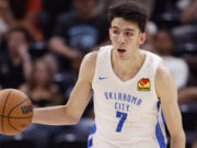 Oklahoma City Thunder forward Chet Holmgren, the No. 2 pick in the NBA draft out of Gonzaga, will miss the 2022-23 season because of a right foot injury, the Oklahoma City Thunder announced Thursday, Aug. 25, 2022.