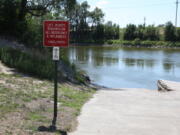 The Elkhorn River, just west of Omaha, Neb., is pictured on Thursday, Aug. 18, 2022.