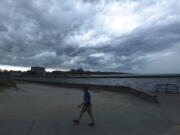 A front moves in over Lake Michigan Monday, Aug. 29, 2022, at Tiscornia Park in St. Joseph, Mich.