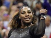 Serena Williams, of the United States, reacts after defeating Anett Kontaveit, of Estonia, during the second round of the U.S. Open tennis championships, Wednesday, Aug. 31, 2022, in New York.