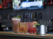 From left: The Casino Cooler, Gin and Juice, Cactus Ass Kick and Mule Kick are among the drinks you can order late at night at ilani's Tom's Urban.