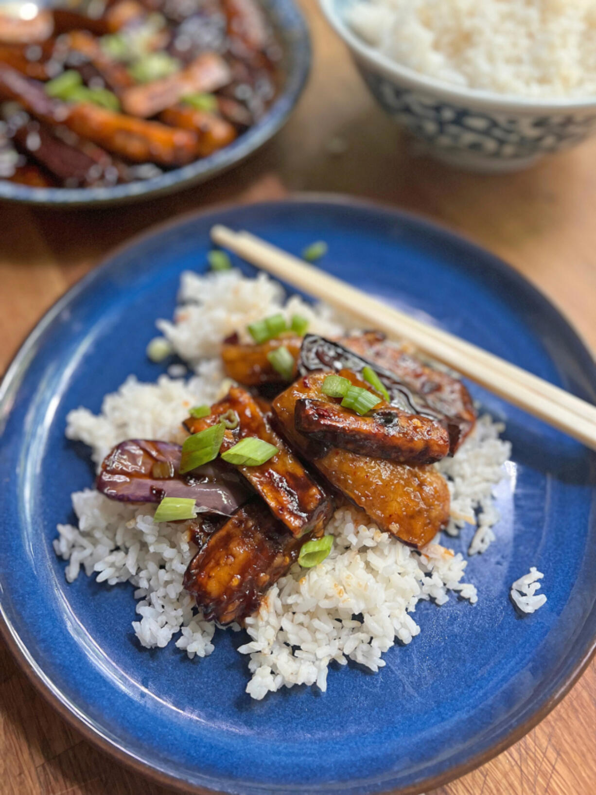 "Fish-fragrant" Eggplant (Gretchen McKay/Pittsburgh Post-Gazette)