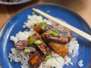 "Fish-fragrant" Eggplant (Gretchen McKay/Pittsburgh Post-Gazette)