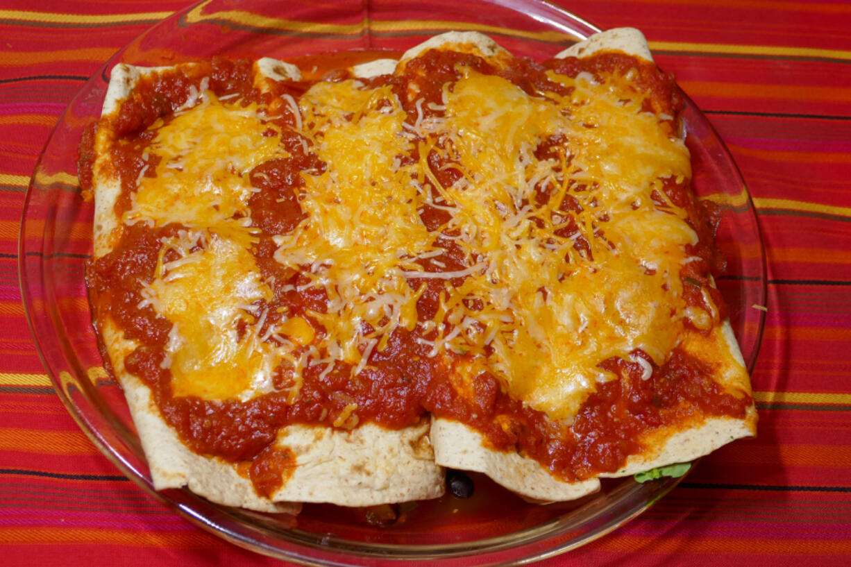 Smoky Vegetarian Enchiladas.