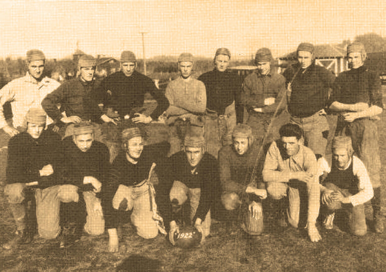 Team photo of the 1922 Battle Ground High School footbal team (Photo courtesy of Battle Ground High School)