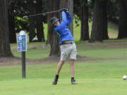 Mountain View's Grady Millar tees off on the No. 16 holes at Glendoveer Golf Course in Portland. Millar won the Prairie Invitational on Wednesday, Sept. 28, 2022.