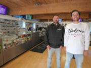 Brothers Chris, left, and Alex Shreeve at the Belltown location of their cannabis shop The Baker?(C)?(C). The cannabis industry is inherently a risky space, said Chris Shreeve.