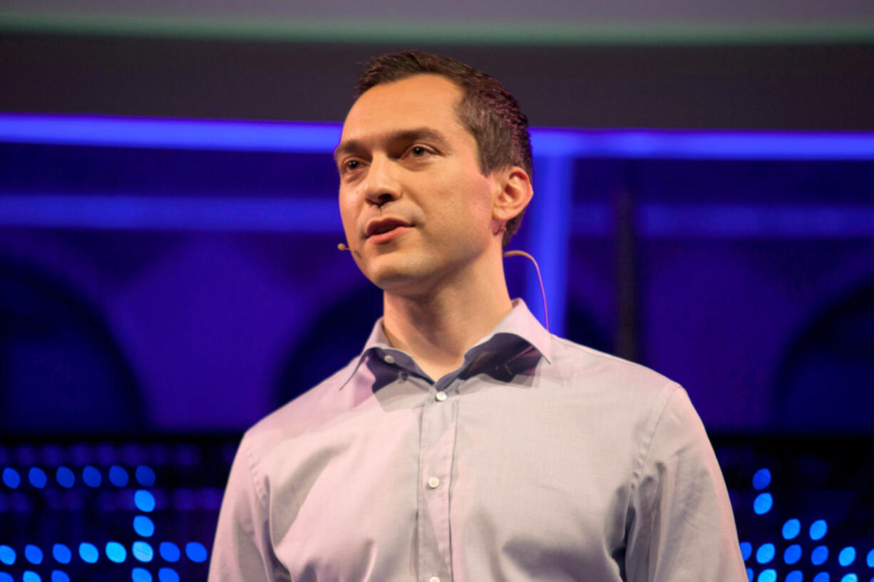 Nathan Blecharczyk, co-founder and Chief Strategy Officer of Airbnb, gives a speech at Startup Fest Europe held in Amsterdam, The Netherlands on May 24, 2016.