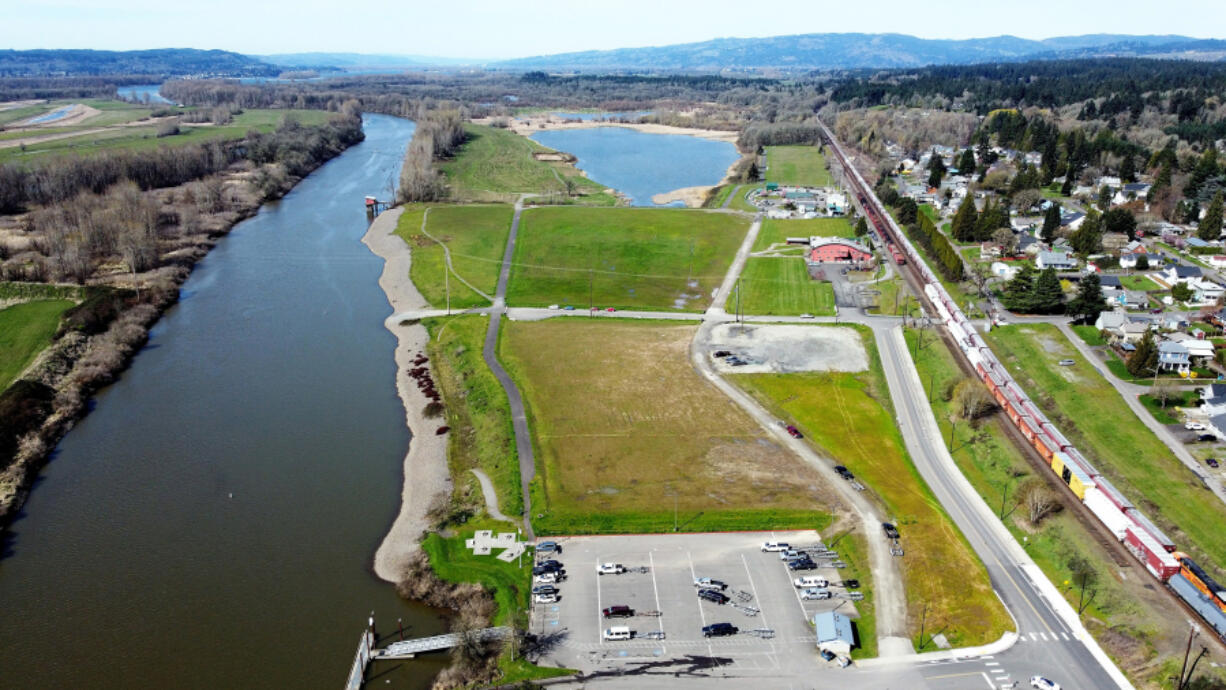 The Port of Ridgefield's waterfront property stretches along Lake River. The port is considering what to do next with the property now that the years-long environmental cleanup is complete.