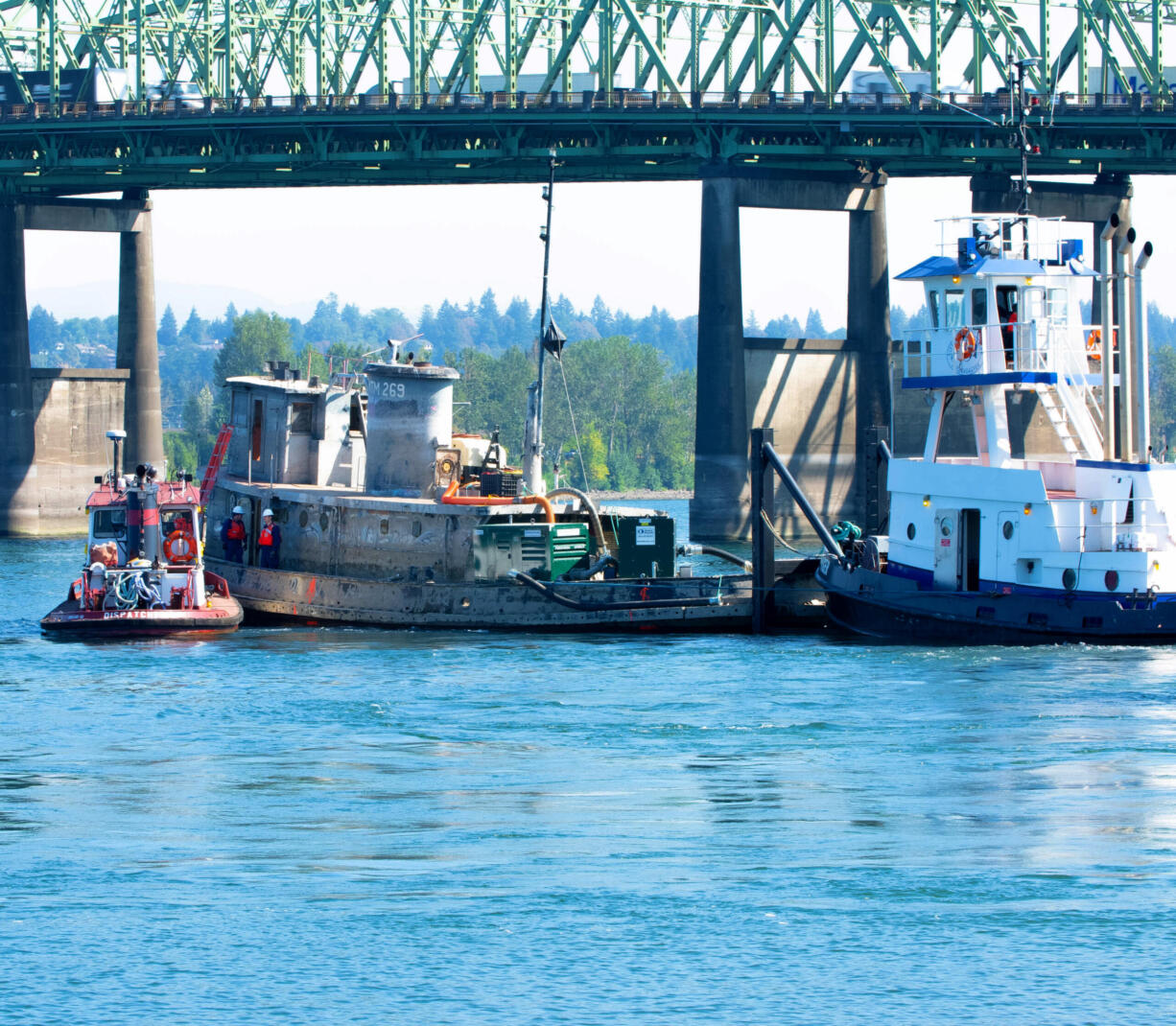 The U.S. Coast Guard towed away Sakarissa on Monday.