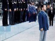 The Soviet Union basketball team stands on the podium after receiving the Olympic gold medal Sept. 10, 1972, in Munich, flanked by the bronze-winning Cubans, right, and a vacant place where the U.S. team, officially given the Olympic silver, was supposed to appear. Members of the 1972 U.S. Olympic men's basketball team have talked about finally retrieving those silver medals they vowed to never accept. No, they still don't want them for themselves. They believe the medals belong in the Naismith Memorial Basketball Hall of Fame, but the latest attempt to get them from the International Olympic Committee has been thwarted.