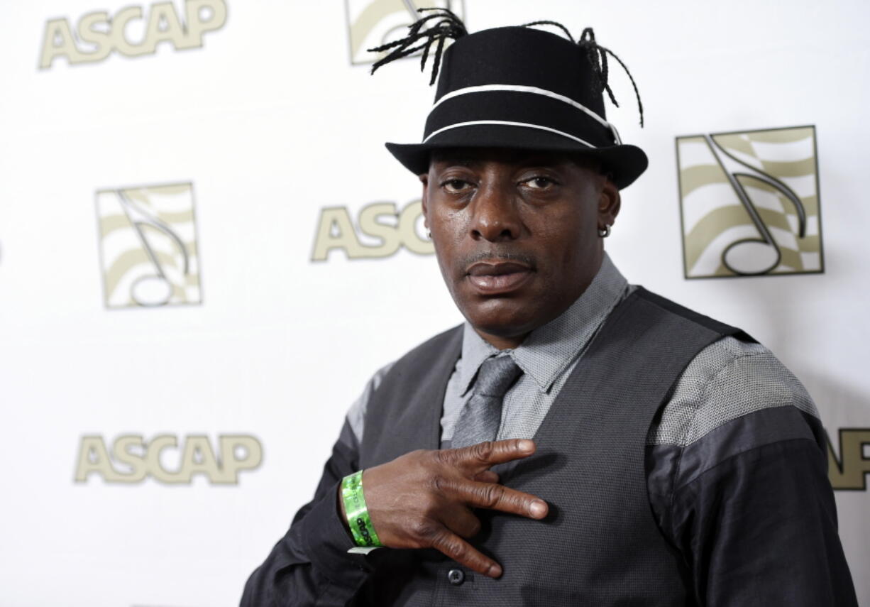 FILE - Coolio poses at the 2015 ASCAP Rhythm & Soul Awards at the Beverly Wilshire Hotel on June 25, 2015, in Beverly Hills, Calif. Coolio, the rapper who was among hip-hop's biggest names of the 1990s with hits including, "Gangsta's Paradise," and "Fantastic Voyage," died Wednesday, Sept. 28, 2022, at age 59, his manager said.