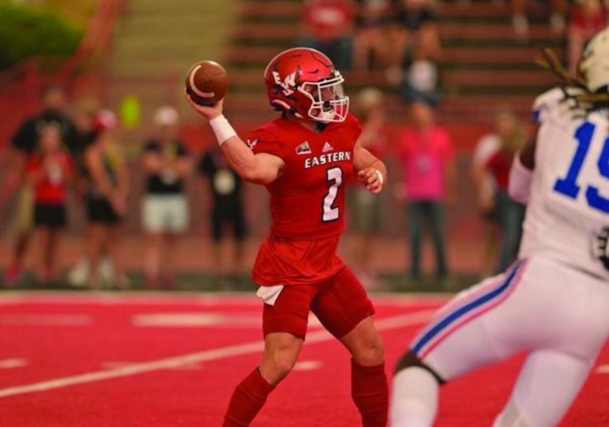 Eastern Washington quarterback Gunner Talkington threw five touchdowns in a 36-29 win over Tennessee State on Saturday, Sept. 3, 2022.