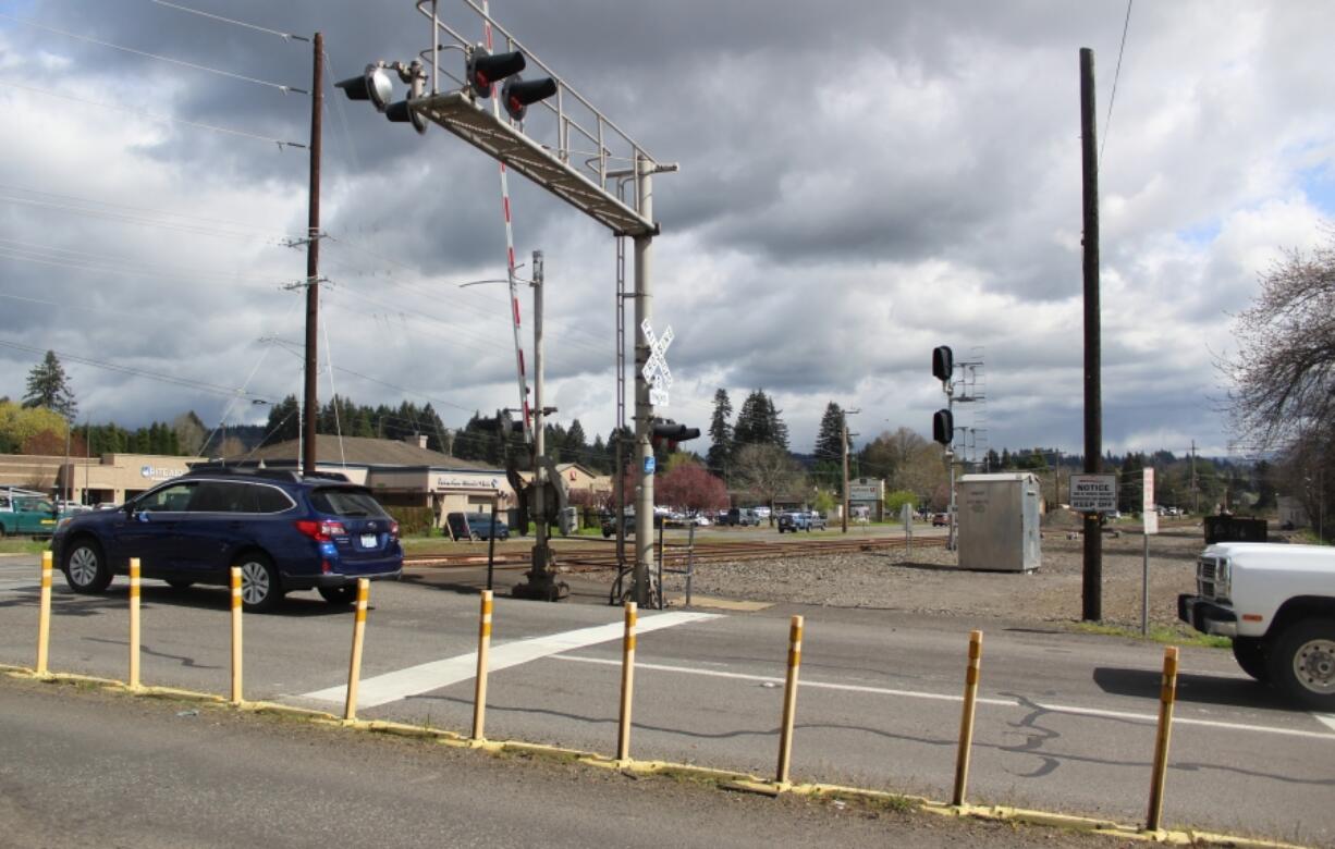 Traffic proceeds north on 32nd Street in Washougal. The city is seeking a grant for $50 million from the U.S. Department of Transportation to offset costs associated with the planned reconstruction of 32nd Street from Main Street and B Street to F Place.