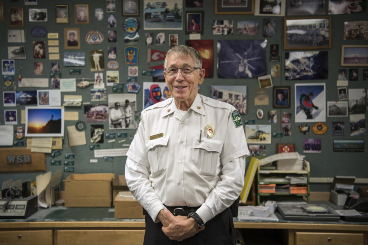 Tom McDowell photographed July 24, 2018, at the time of his retirement from North Country EMS, after nearly 50 years in fire and EMS. McDowell died Wednesday at 81 years old.