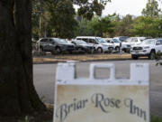 Part of a vacant lot at West 11th Street and Daniels Street will be the location of the third Safe Stay community, the city of Vancouver announced Tuesday. The lot is shown from the front steps of Briar Rose Inn on Sept. 14.