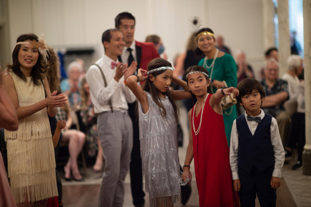 The whole Teo family got decked out in period costume to attend the first Ne Plus Ultra Jass Orchestra swing dance at Providence Academy.